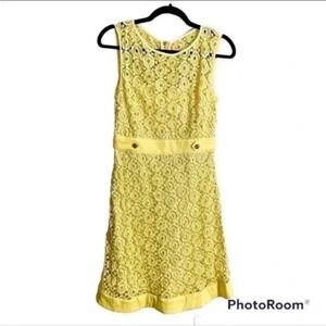 Karen Millen Noemie yellow  sleeveless dress 8